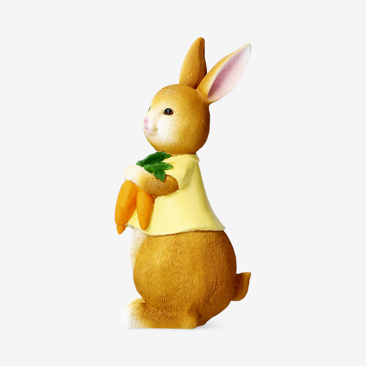 Decorative Easter rabbit holding carrots - 21 cm - Image 2
