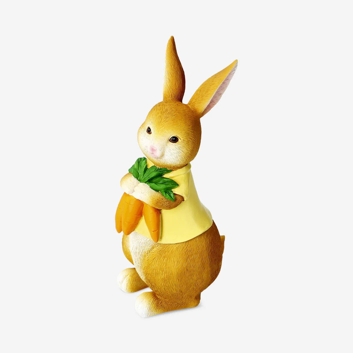 Decorative Easter rabbit holding carrots - 21 cm - Image 3