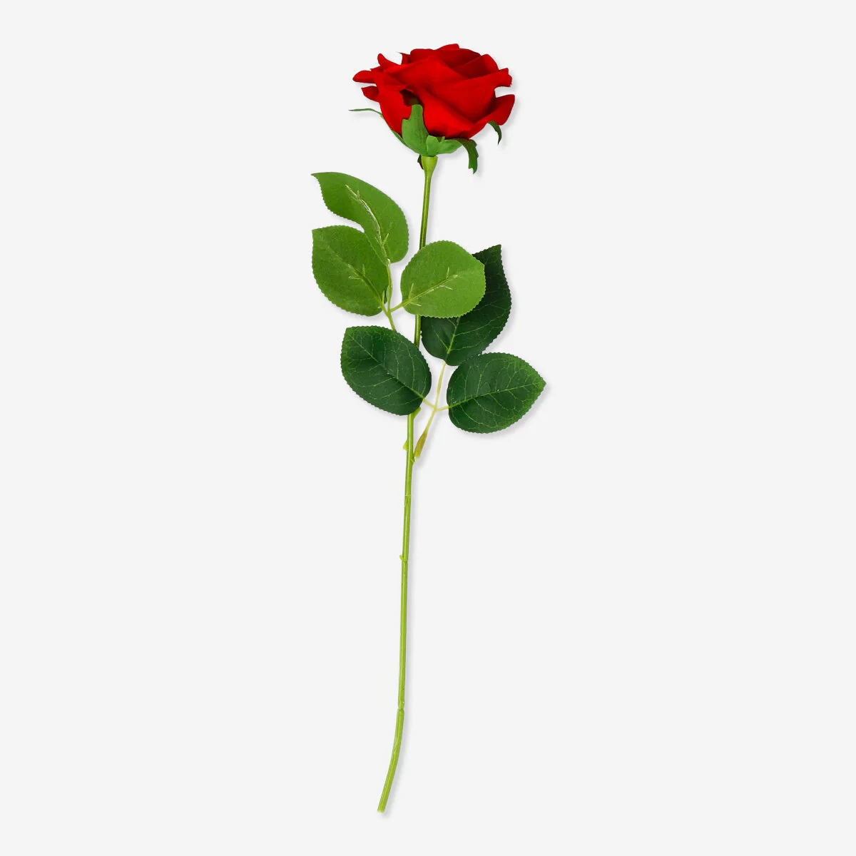 Decorative faux red rose - 40 cm