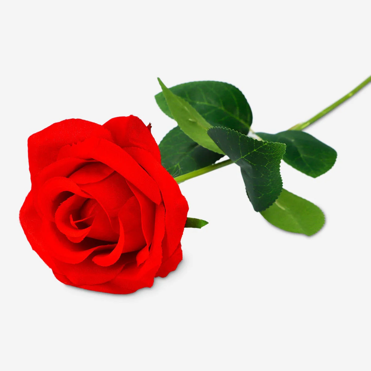 Decorative faux red rose - 40 cm - Image 3