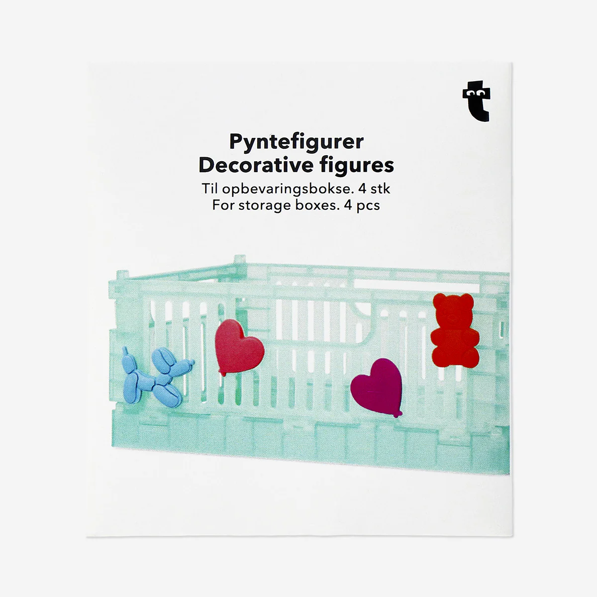 Decorative figures for storage boxes - 4 pcs - Image 3