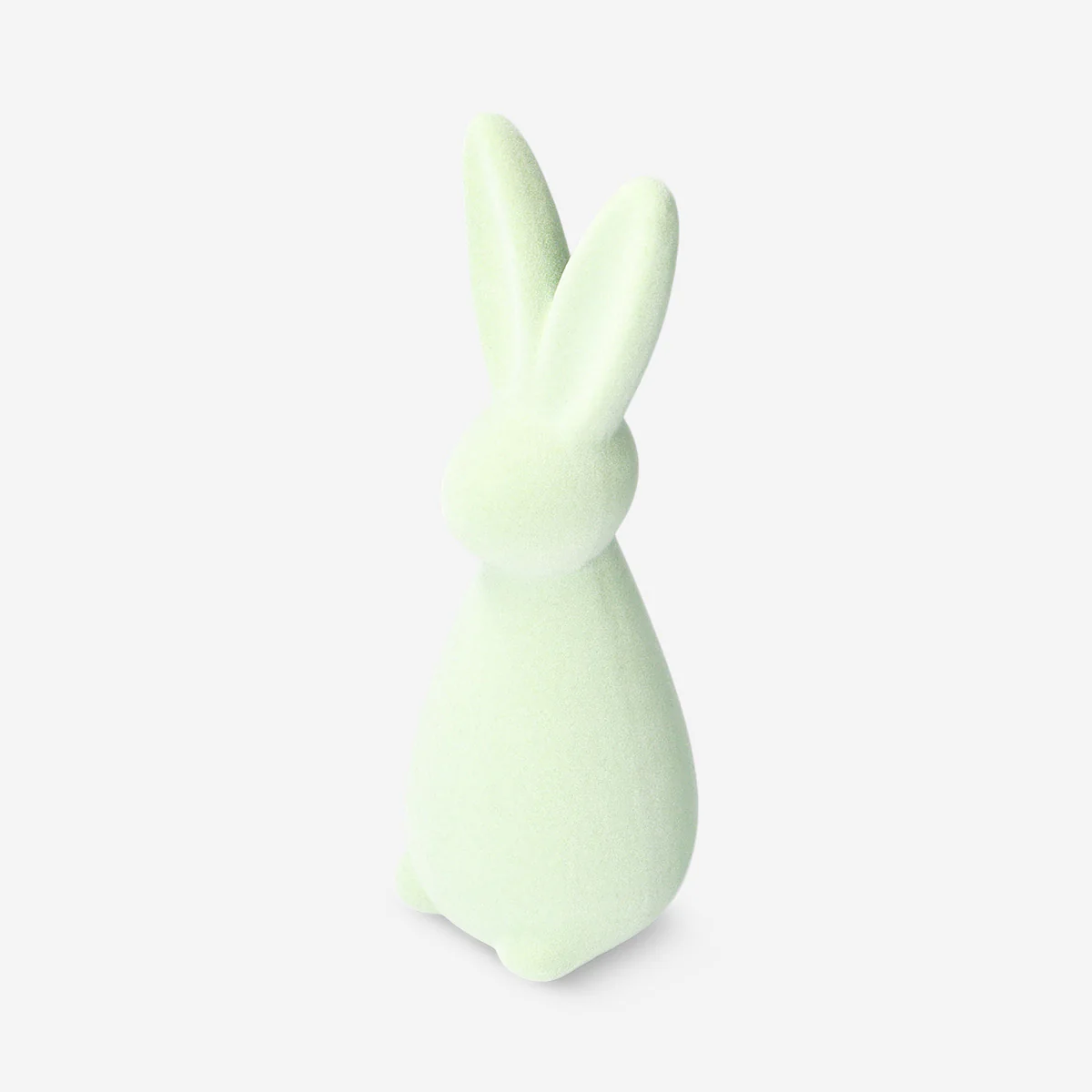 Decorative green flock rabbit - 21 cm - Image 2