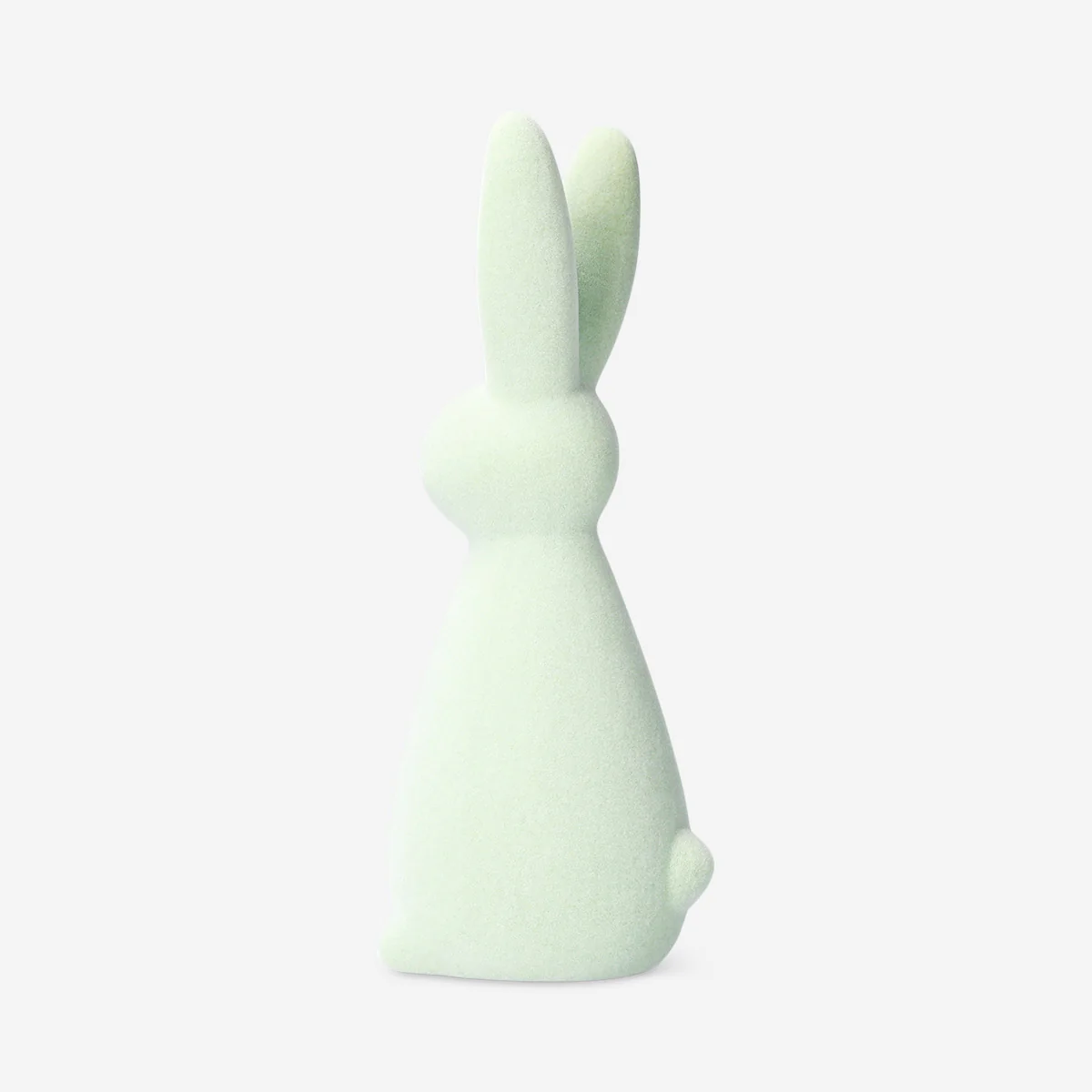 Decorative green flock rabbit - 21 cm - Image 3