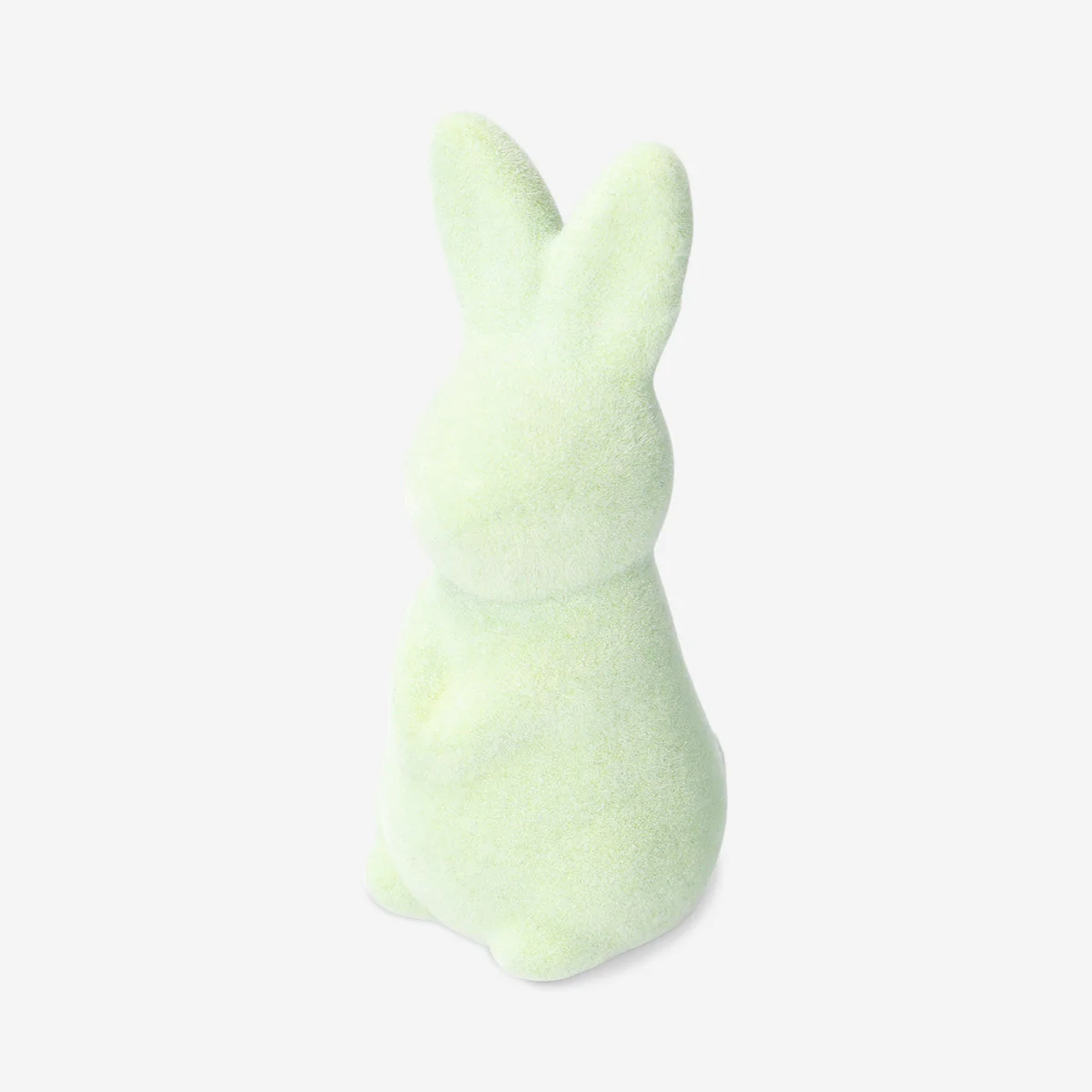 Decorative green flock rabbit - 8 cm - Image 2