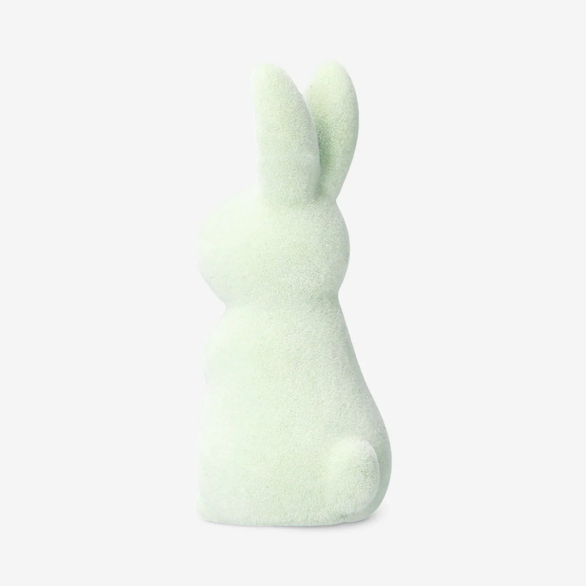 Decorative green flock rabbit - 8 cm - Image 3