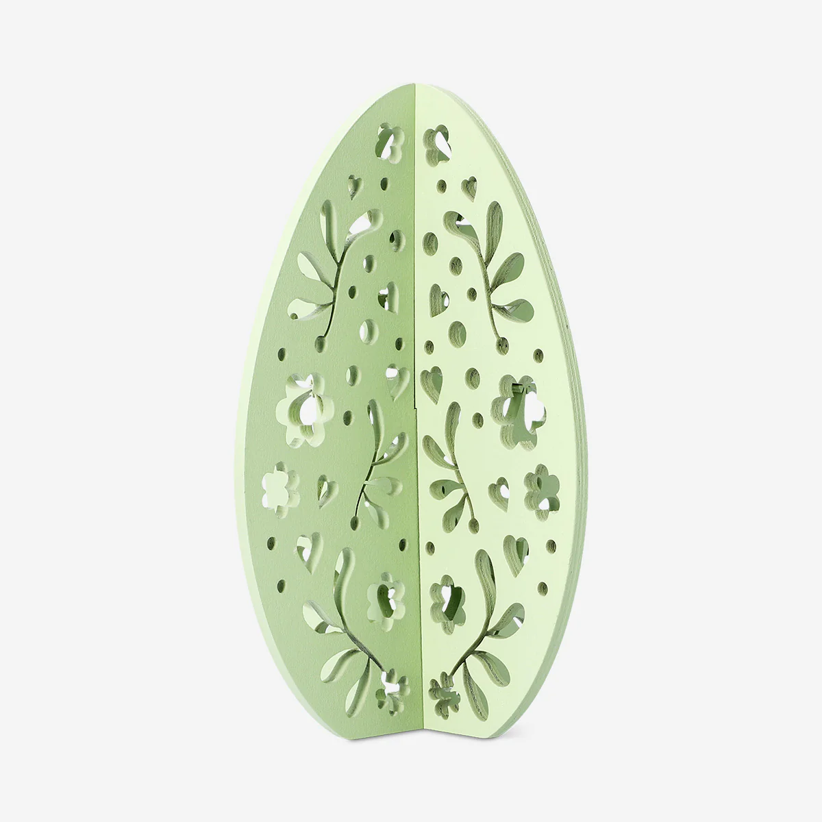 Decorative green wooden eggs - 2 pcs - Image 2
