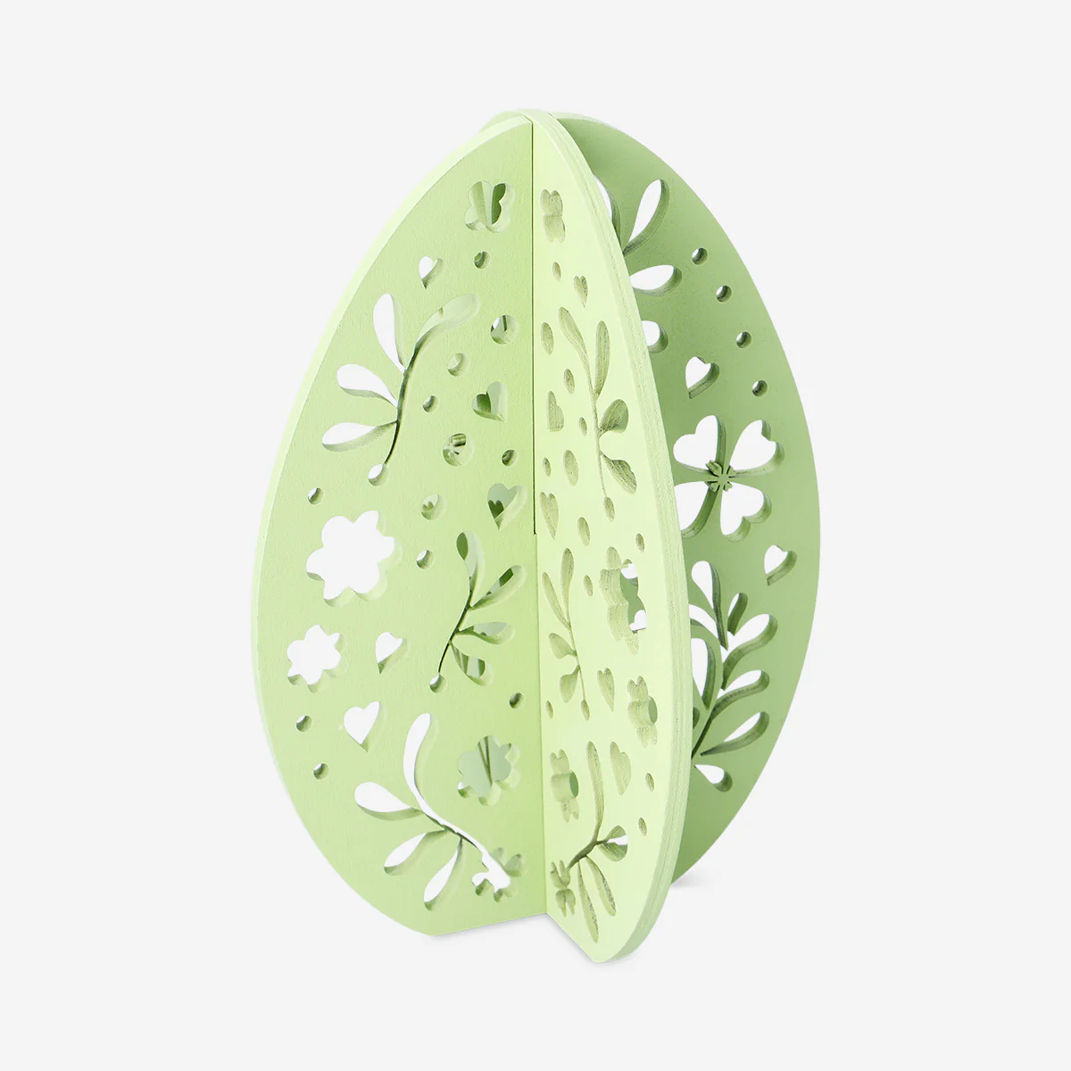 Decorative green wooden eggs - 2 pcs - Image 3