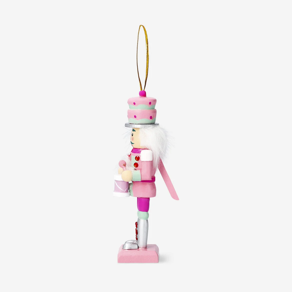 Decorative nutcracker with drum for hanging - 13 cm - Image 3