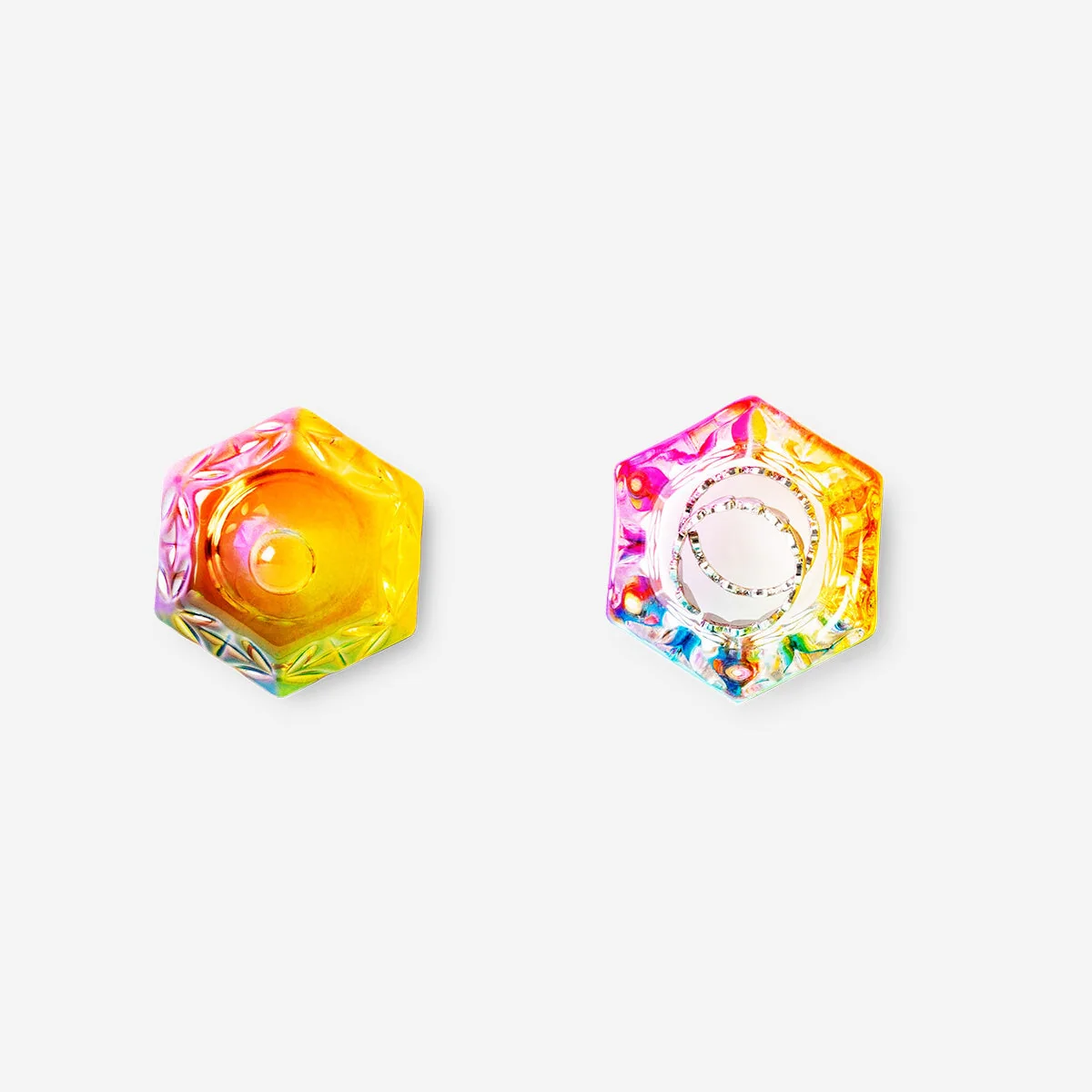 Mini Decorative Rainbow Jar - Square - Image 3