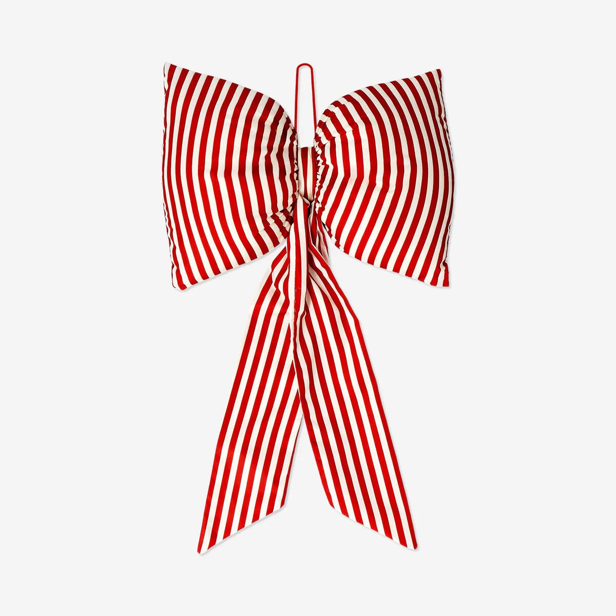Decorative striped bow for hanging - 47 cm