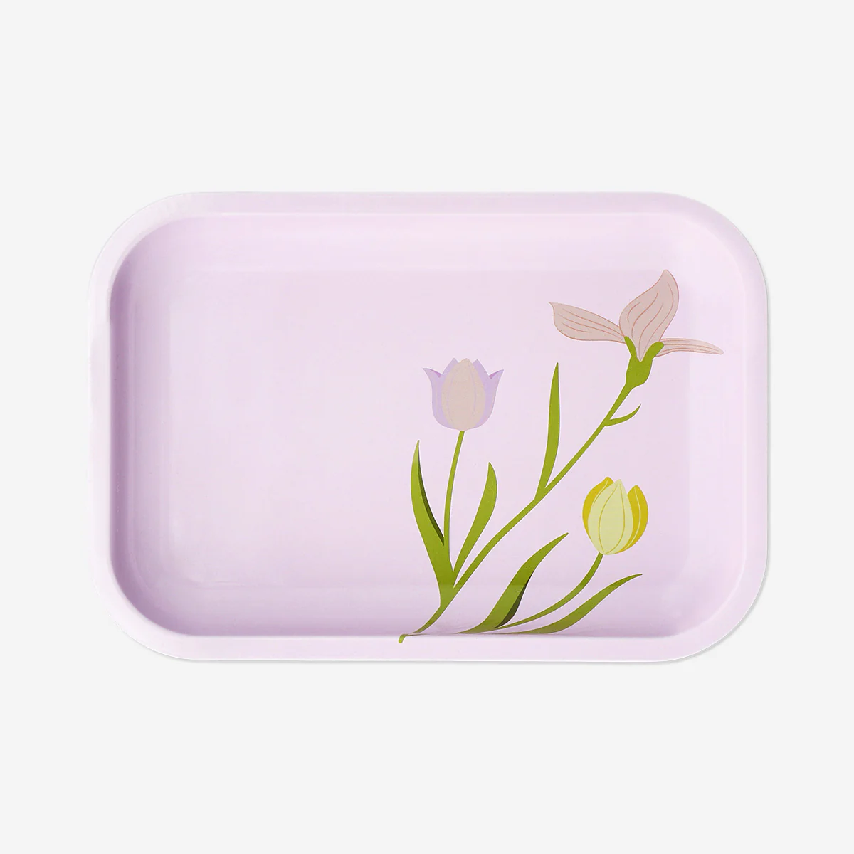 Decorative tray with floral print
