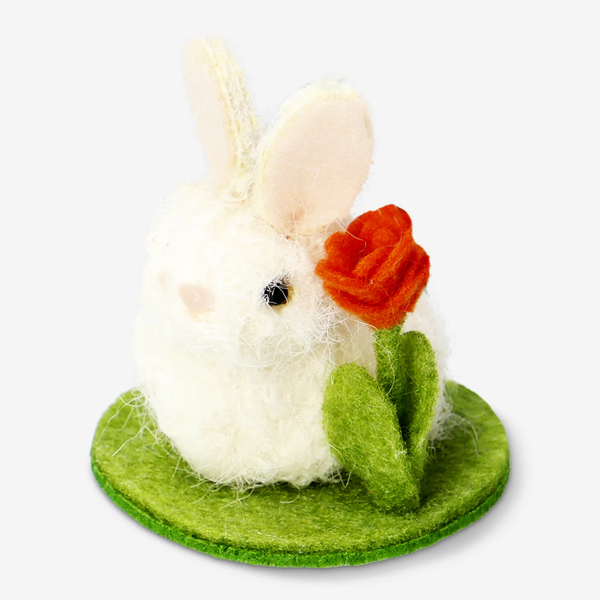 Decorative white felt Easter bunny - Image 2