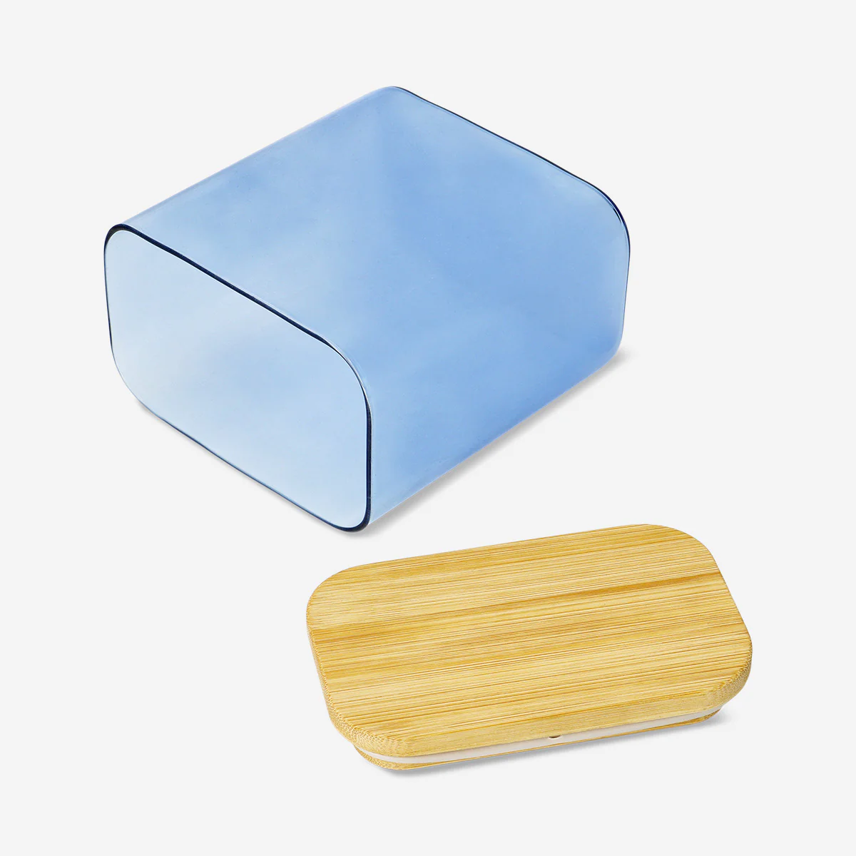 Designer Collection - Blue glass storage container with lid - 1,1 L - Image 3