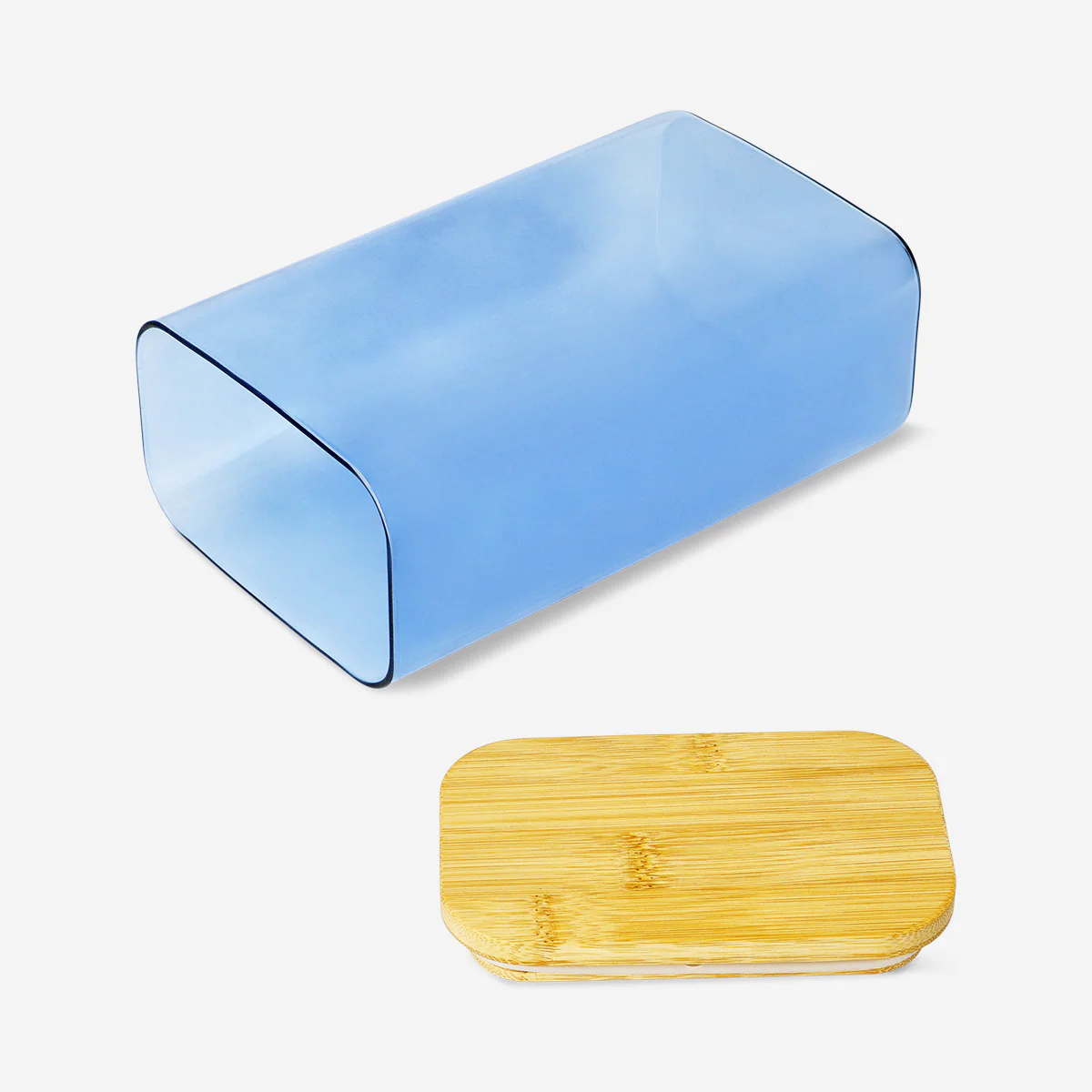 Designer Collection - Blue glass storage container with lid - 1,7 L - Image 3