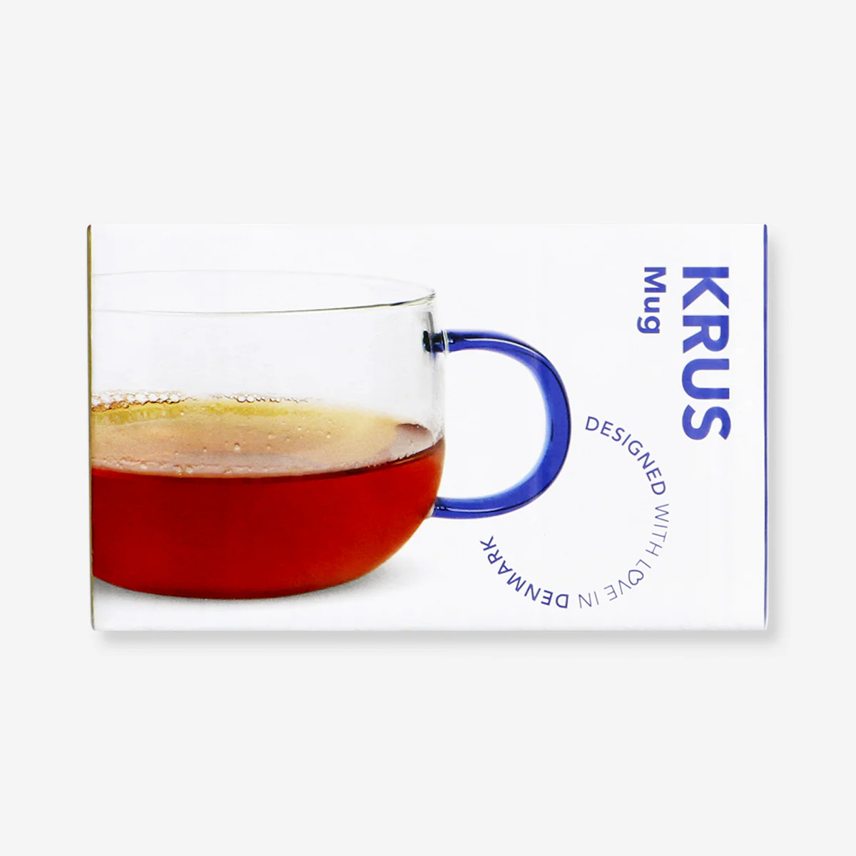 Designer Collection - Glass mug with blue handle - 350 ml - Image 3