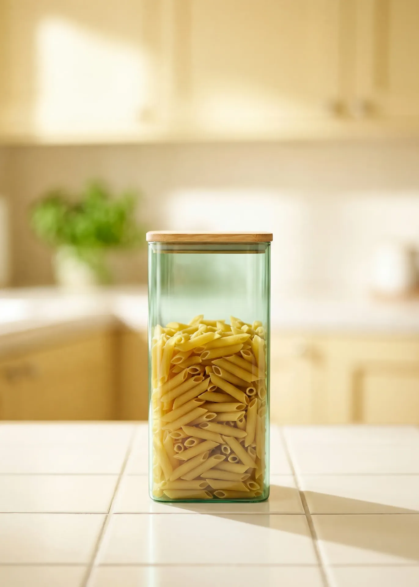 Designer Collection - Green glass storage container with lid - 2,3 L