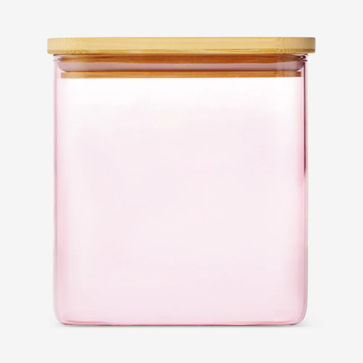 Designer Collection - Pink glass storage container with lid - 1,1 L - Image 2