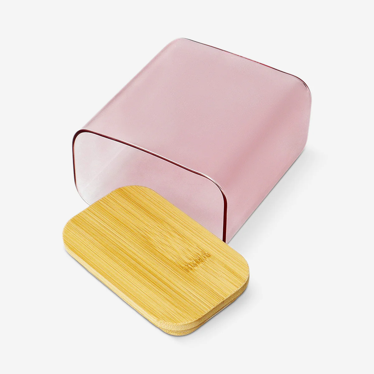 Designer Collection - Pink glass storage container with lid - 1,1 L - Image 3