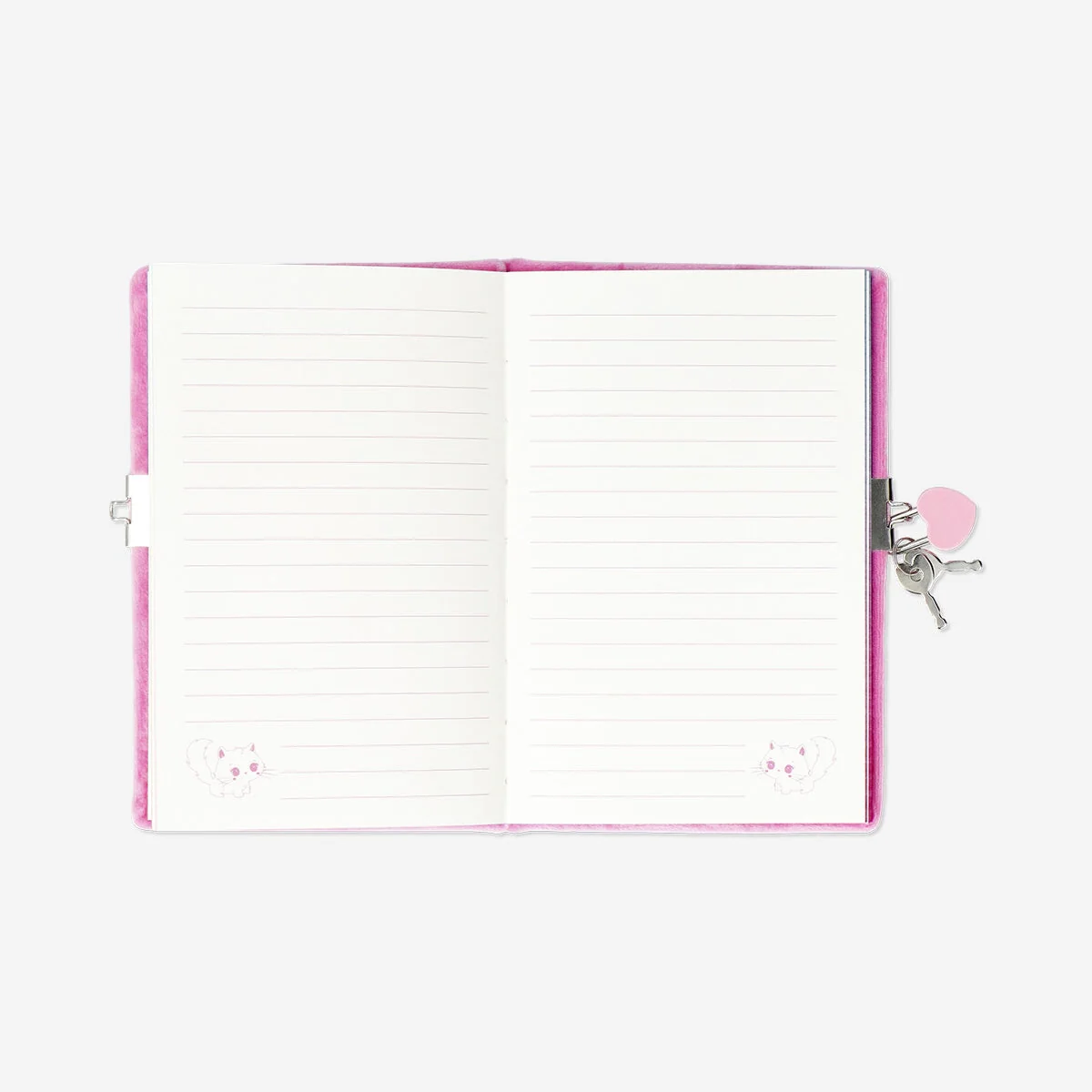Diary with lock and plush cat - Image 2