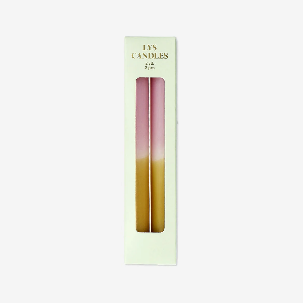 Dinner candles with dip dye - 20 cm