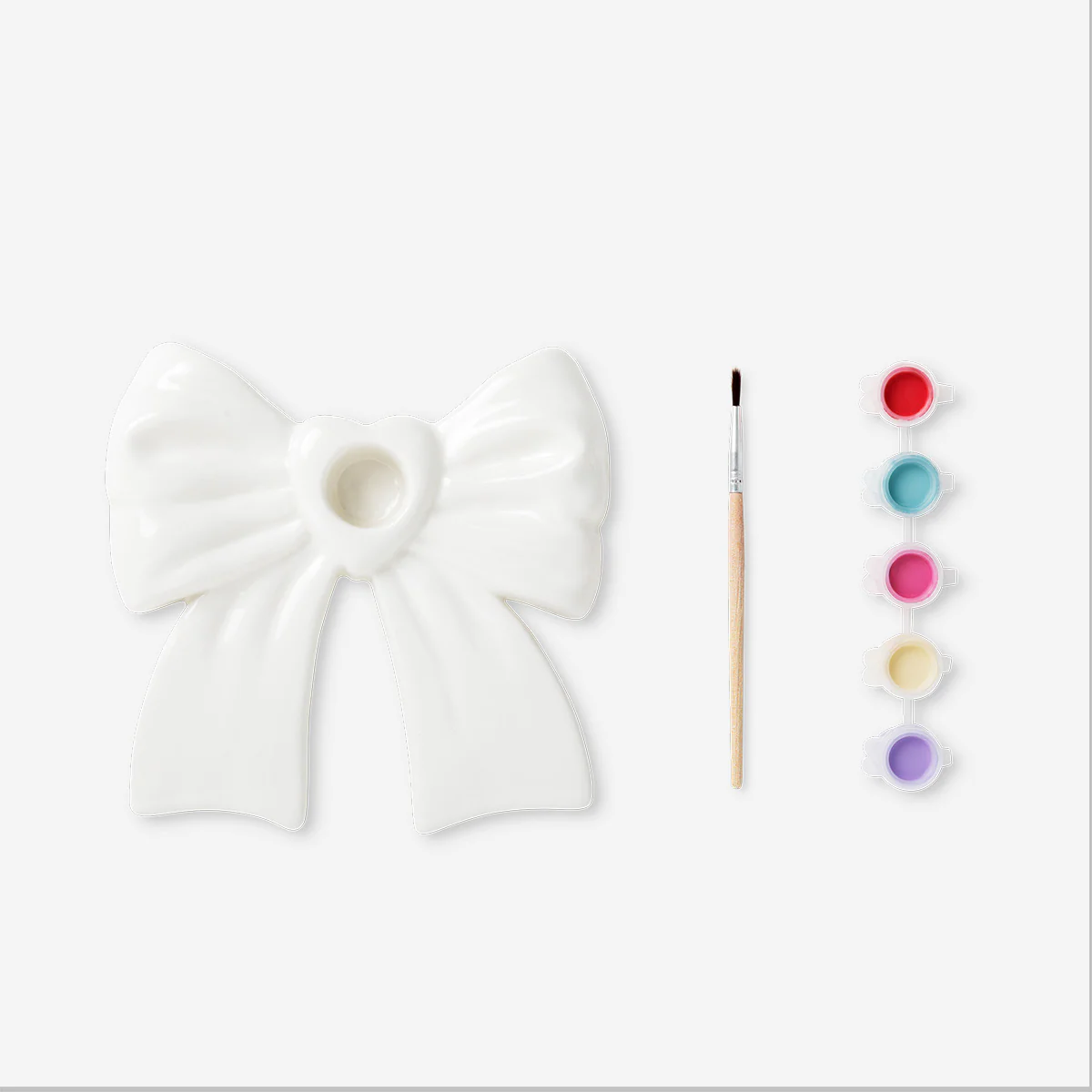 DIY ceramic bow candle holder with paint - Image 2