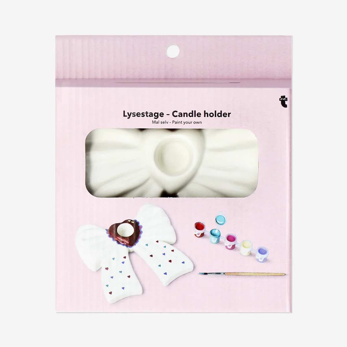 DIY ceramic bow candle holder with paint - Image 3