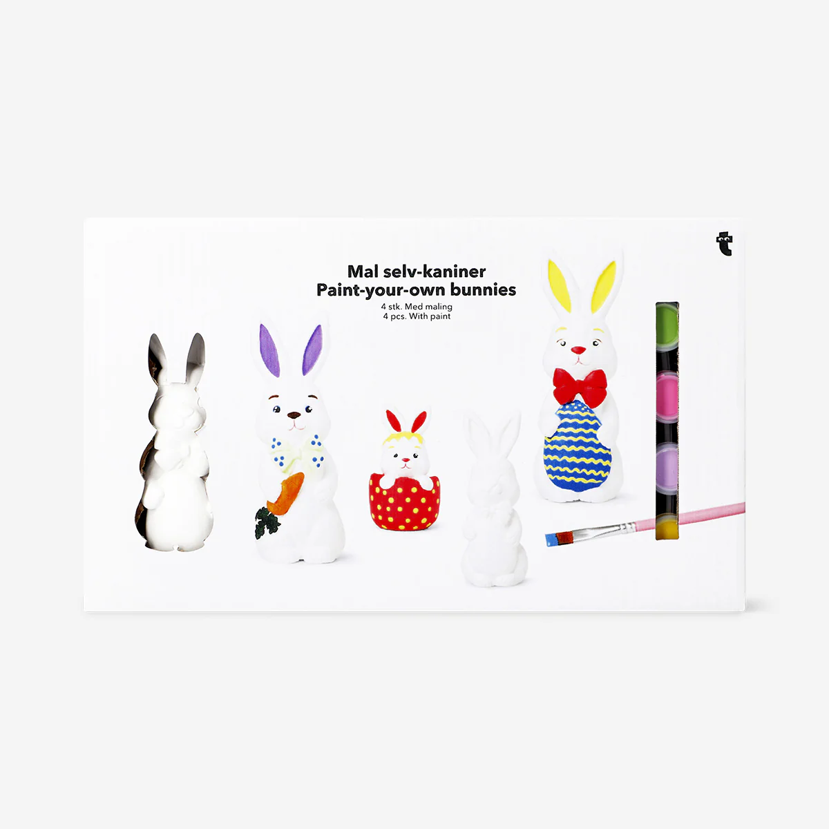 DIY ceramic Easter bunnies - 4 pcs - Image 3