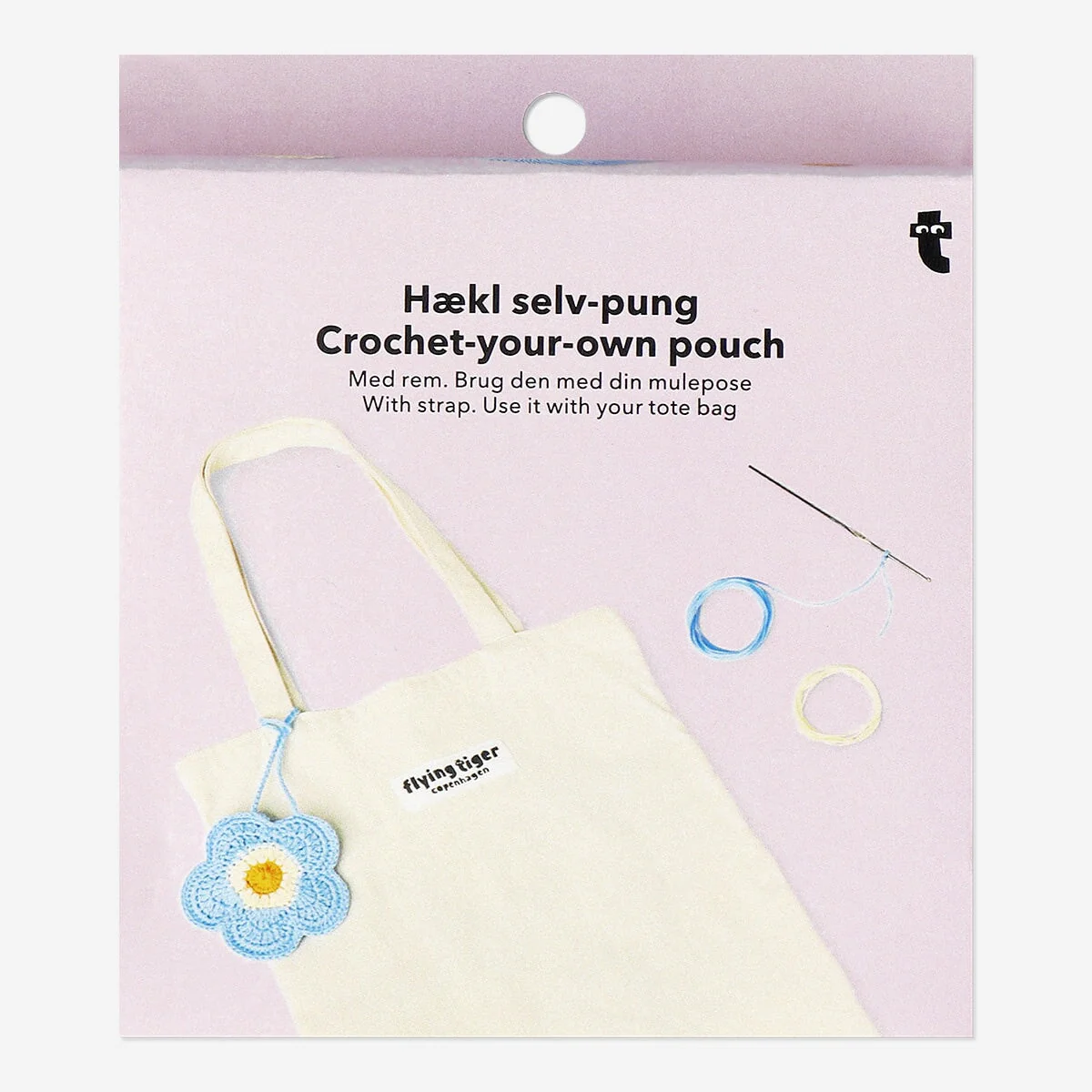 DIY crochet pouch for tote bag