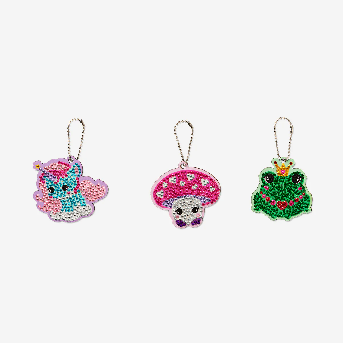 DIY rhinestone key rings - 3 pcs - Image 3