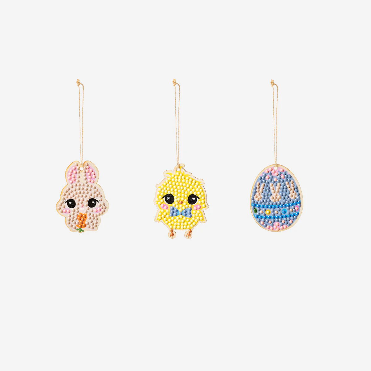 DIY rhinestone ornaments - 3 pcs - Image 3