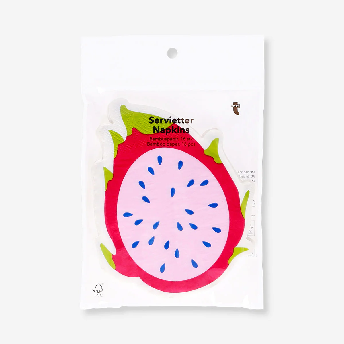 Dragon fruit napkins - 16 pcs