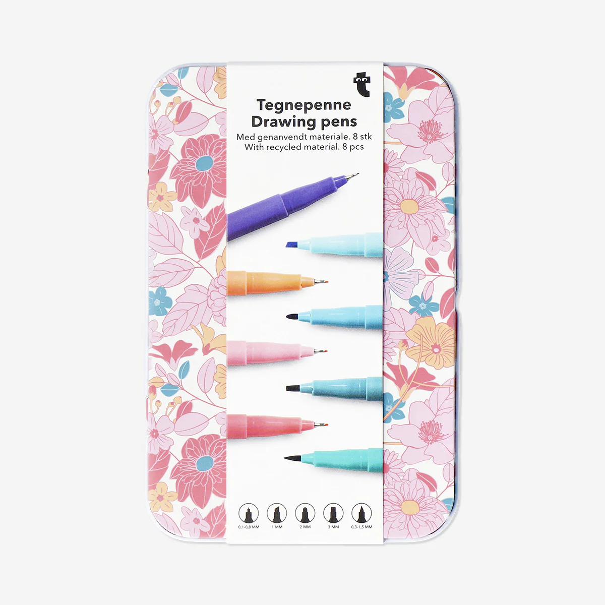 Drawing pens in tin box - 8 pcs - Image 3
