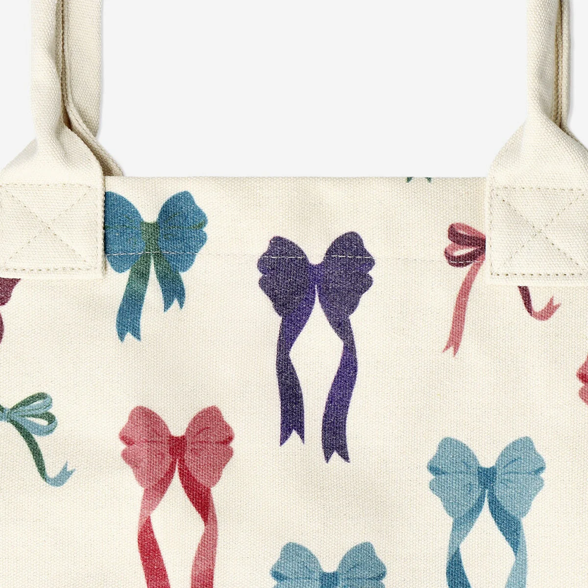 Drawstring tote bag with bow print - Image 3