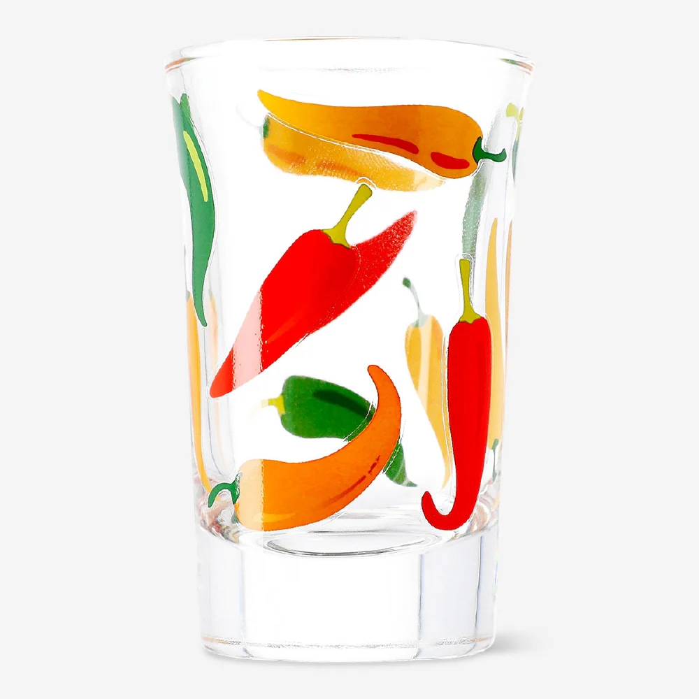 Shot glass with chilli print - 40 ml - Image 2