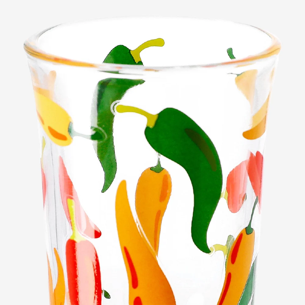 Shot glass with chilli print - 40 ml - Image 3