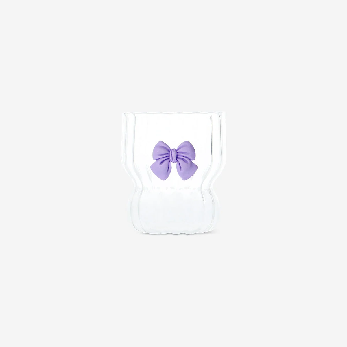 Drinking glass with embossed bow - 280 ml - Image 2