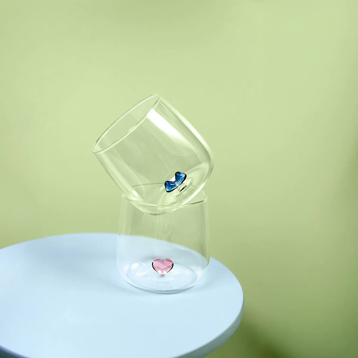 Drinking glass with embossed bow - 480 ml - Image 3