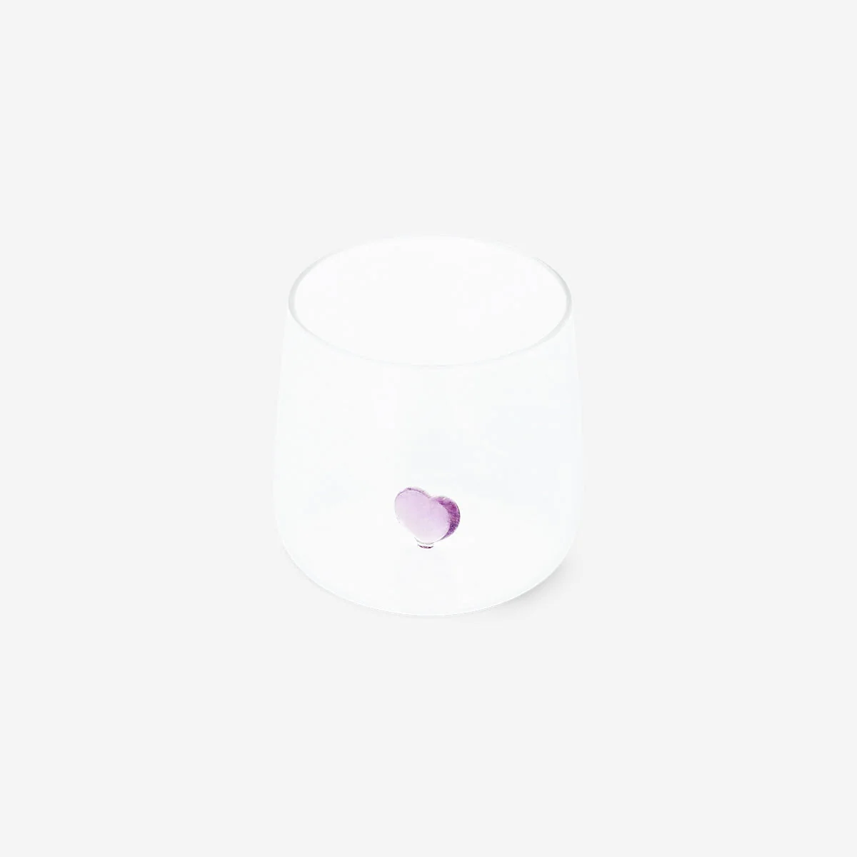 Drinking glass with embossed heart - 480 ml - Image 2