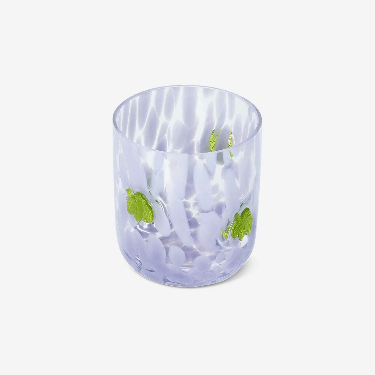 Drinking glass with purple dots and leaves - 320 ml - Image 2