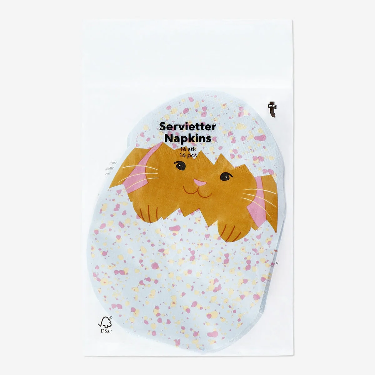 Easter egg with bunny napkins - 16 pcs - Image 3