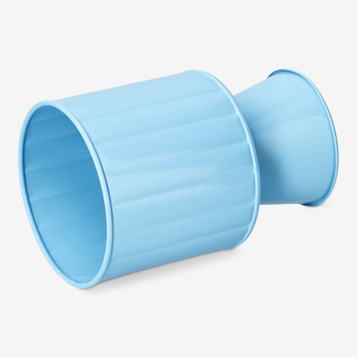 Elevated blue metal plant pot - 11 cm - Image 3