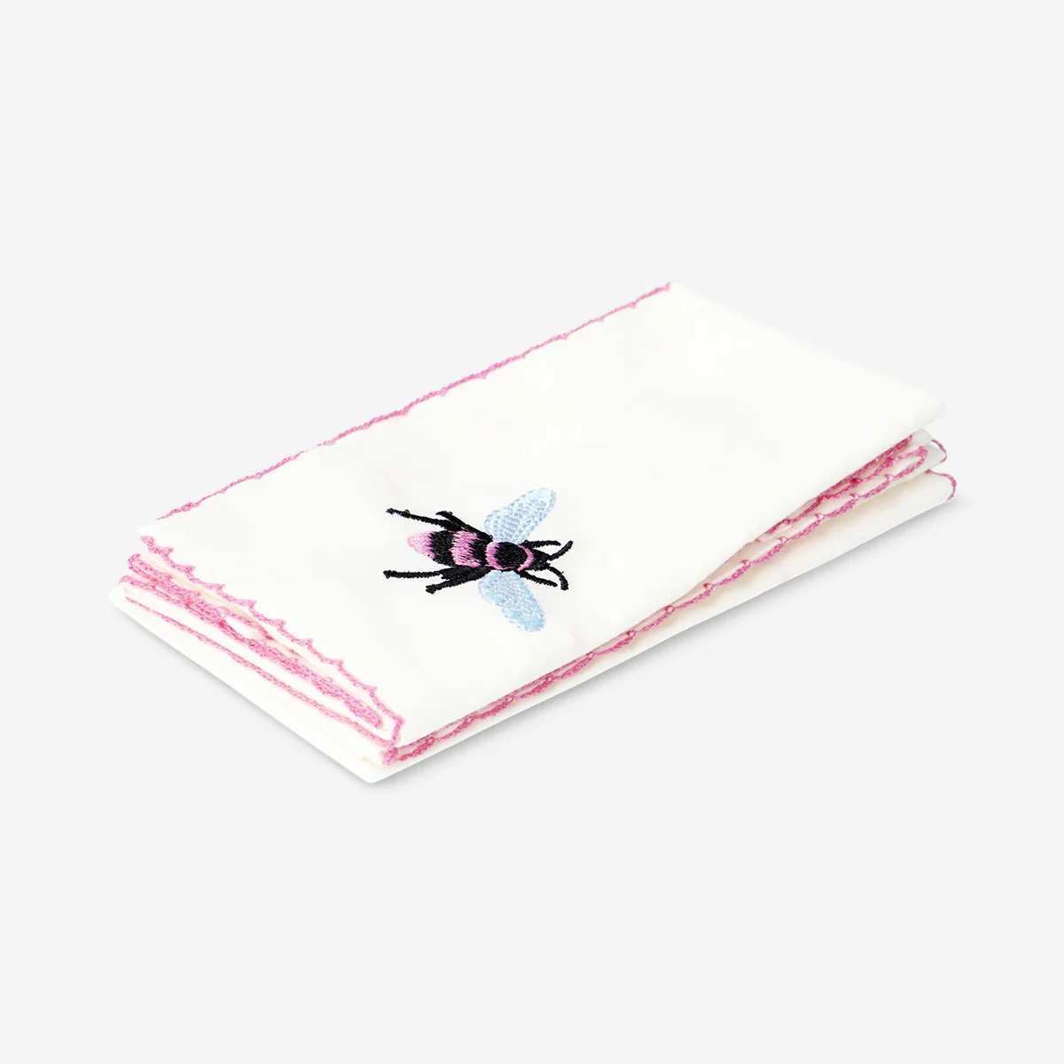 Embroidered bee fabric napkins - 2 pcs - Image 2
