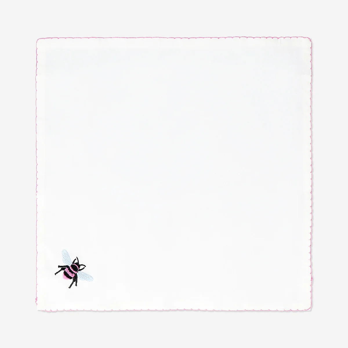 Embroidered bee fabric napkins - 2 pcs - Image 3