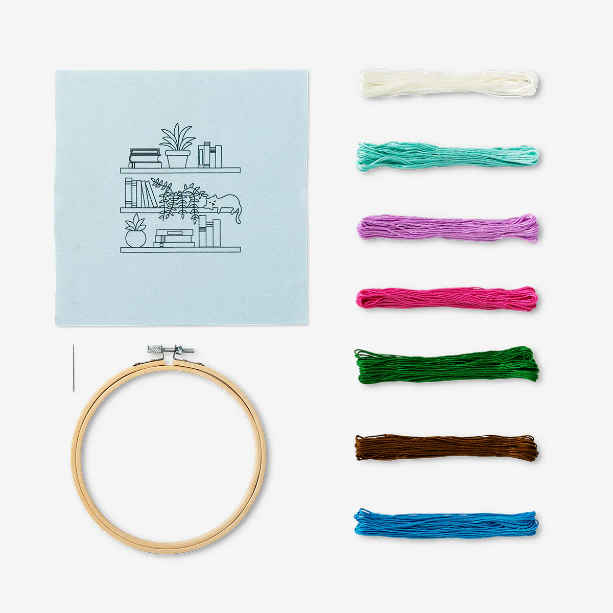 Embroidery kit - Bookshelf motif - Image 2