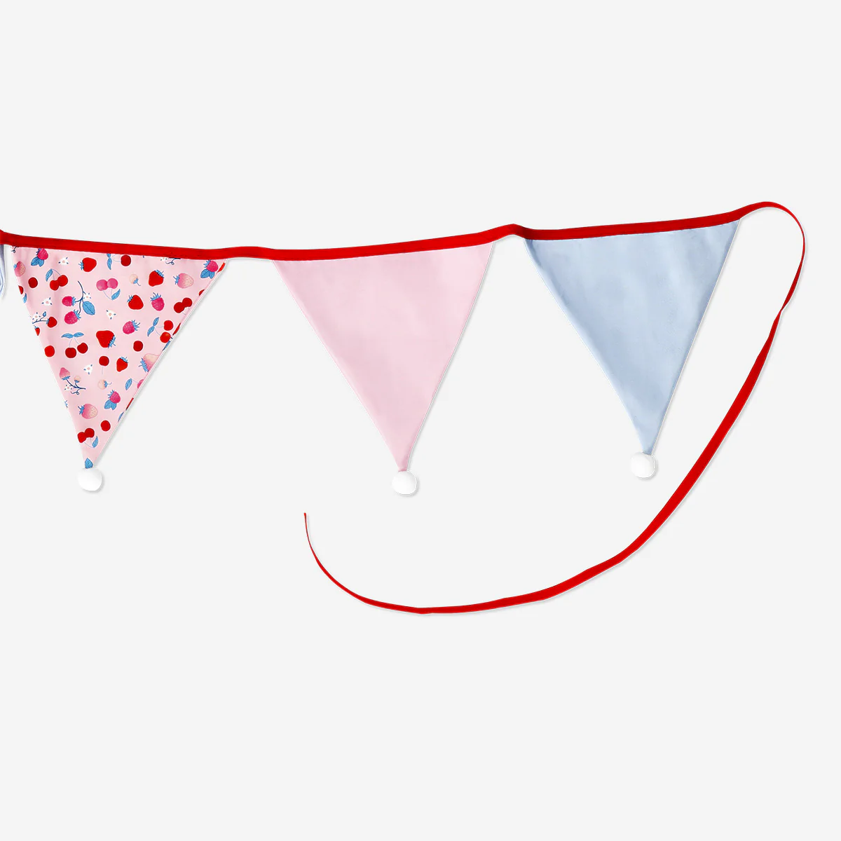 Fabric garland with pom poms - 300 cm - Image 2