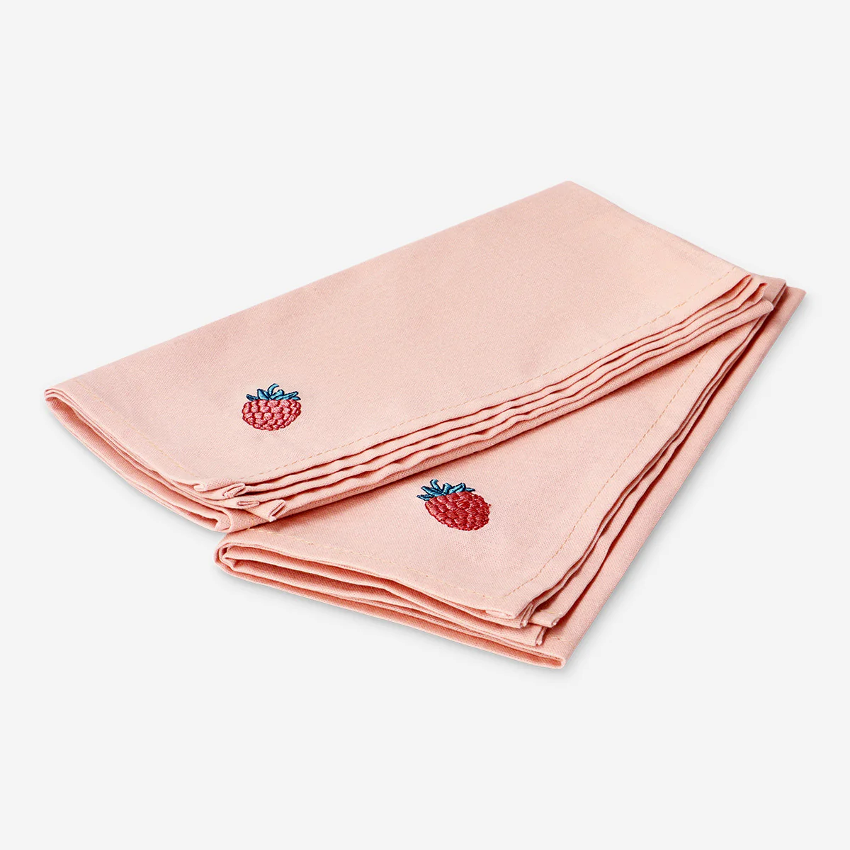 Fabric napkins with embroidered raspberry - 2 pcs - Image 3