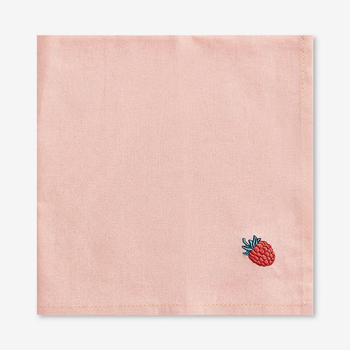 Fabric napkins with embroidered raspberry - 2 pcs - Image 4