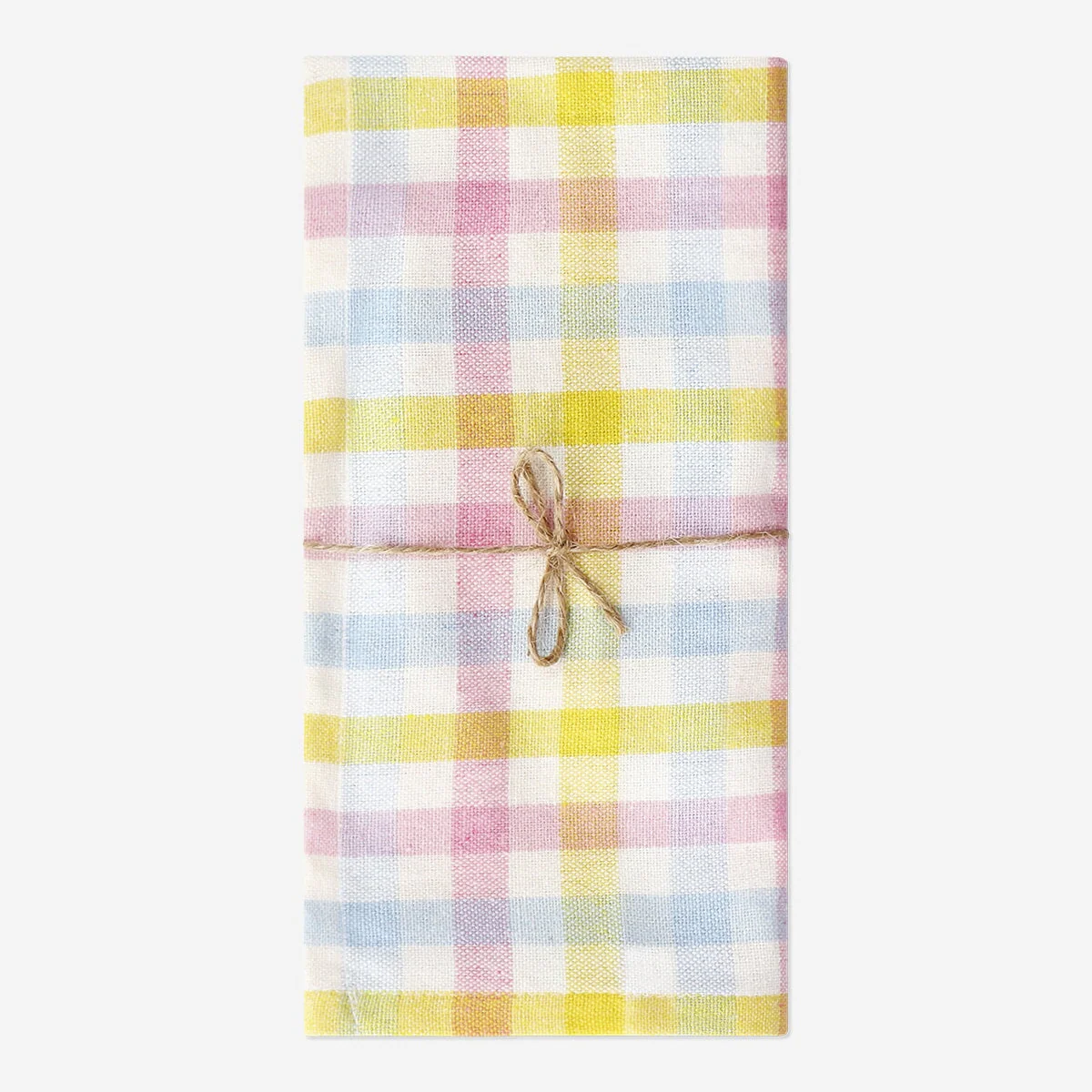 Fabric napkins with multi coloured checks - 2 pcs