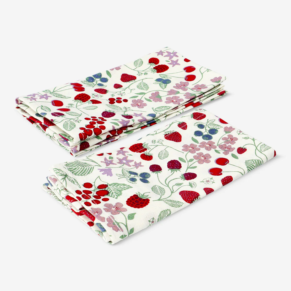 Fabric napkins with strawberry print - 2 pcs - Image 4