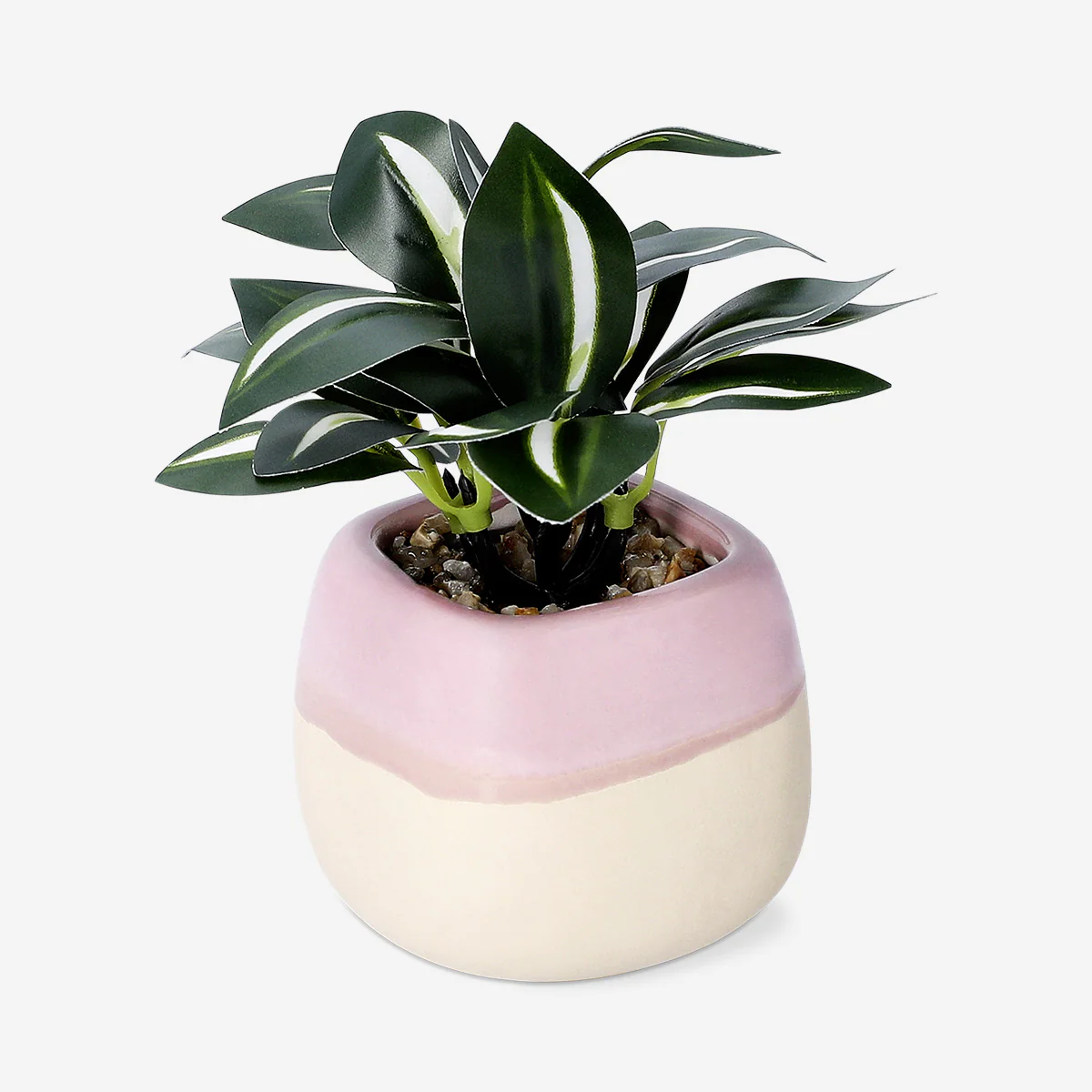 Faux succulent in pink ceramic pot - Image 2